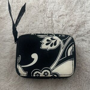 Vera Bradley Black & White Floral Zip Pill Organizer